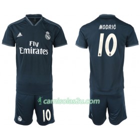 Camisolas de Futebol Real Madrid MODRIC 10 Criança Equipamento Alternativa 2018/19 Manga Curta